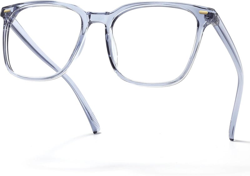 MACJERO Oversized Square Blue Light Blocking Glasses for Women Men, Anti-Fatigue Computer Monitor Gaming Glasses Reduce Eye Strain(transparent Grey) - Image 5